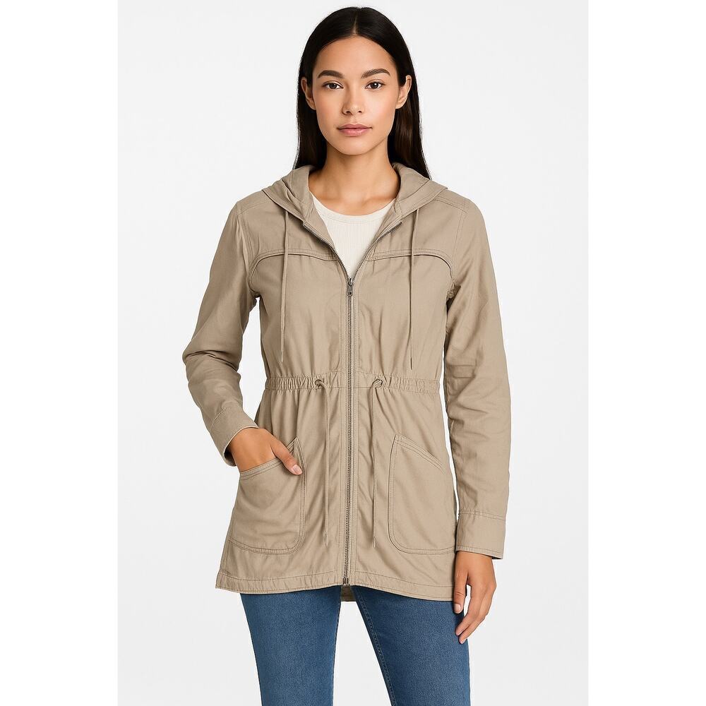 Athleta Beige Utility Hooded Jacket Small/Medium